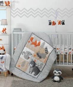 Lambs & Ivy Bedtime Originals Acorn Blanket - Gray, Animals, Woodland, Forest, Outdoors -Bare Sales Store 023128020bb549b4 2036 w800 h800 b0 p0