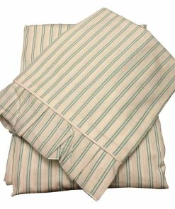 Raziascloset Spring Green Stripes - 100% Cotton Flat Bedsheet - King