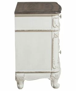 Lexicon Home Averny Nighstand, 2-Tone Finish, Antique White, Gray -Bare Sales Store 03115e880d4ceedb 4962 w800 h800 b1 p0
