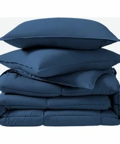 Bare Home Down Alternative Comforter Set, Dark Blue, Queen -Bare Sales Store 0331296d023cb492 7159 w800 h800 b1 p0