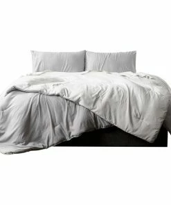 Ella Jayne Reversible Brushed Microfiber Plush Down-Alt Comforter 3 Piece Set, White/Platin