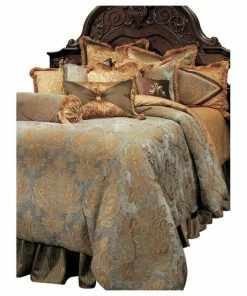 Michael Amini Elizabeth 13-Piece King Comforter Set, Aqua