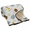 Lambs & Ivy Bedtime Originals Jungle Buddies Sherpa Blanket - Brown, Beige, White, Animals