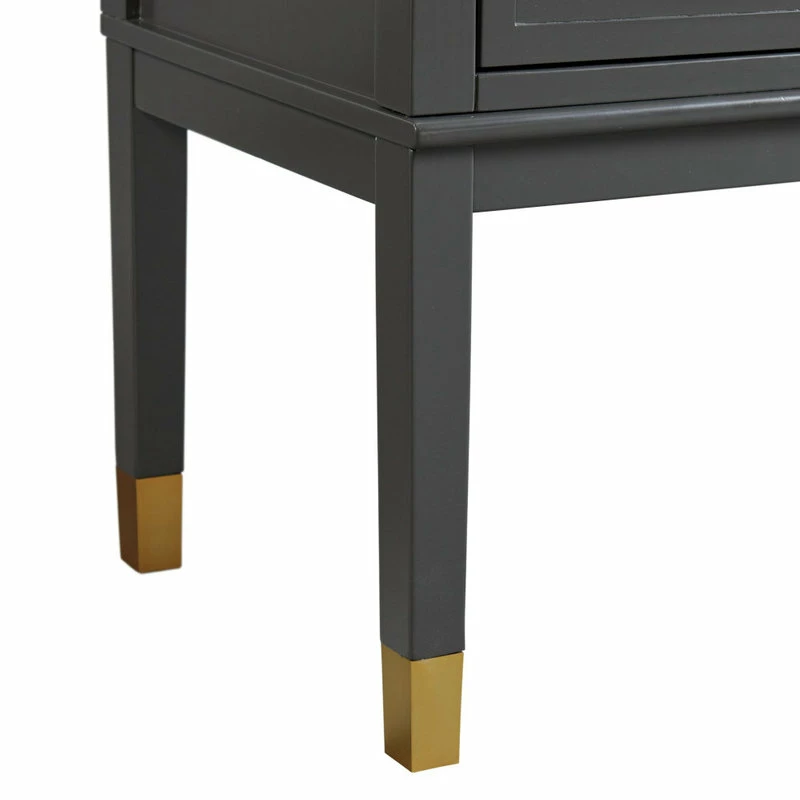 Elements Picket House Furnishings Brody Side Table With Dark Charcoal Finish CTBN150NS 4 Elements Picket House Furnishings Brody Side Table With Dark Charcoal Finish CTBN150NS - Image 4