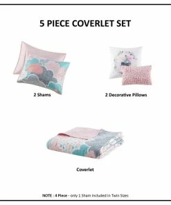 Olliix Kids Cotton Comforter/Duvet Cover/Coverlet Set, Pink, Full/Queen, Coverlet -Bare Sales Store 0a31b1de0368a67a 3118 w800 h800 b1 p0