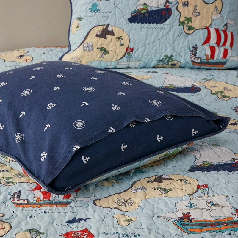 Olliix Kids Pirate Adventure Comforter/Coverlet Set With Dec Pillows, Twin 11 Olliix Kids Pirate Adventure Comforter/Coverlet Set With Dec Pillows, Twin - Image 11