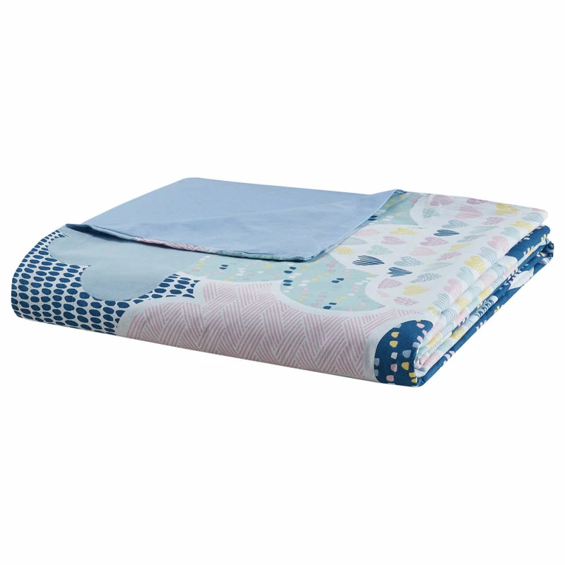 Olliix Kids Cotton Comforter/Duvet Cover/Coverlet Set, Blue, Twin, Duvet Cover 9 Olliix Kids Cotton Comforter/Duvet Cover/Coverlet Set, Blue, Twin, Duvet Cover - Image 9