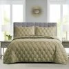 BNF Home Bradly Down Alternative Quilted Bed Spread Set, Antique Bronze, King