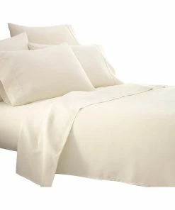Ienjoy Home Becky Cameron Premium Ultra Soft Luxury 6-Piece Bed Sheet Set, Ivory, Queen