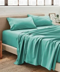 Bare Home Full XL 1800 Microfiber Sheet Set, Turquoise