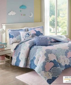 Olliix Kids Cotton Comforter/Duvet Cover/Coverlet Set, Blue, Full/Queen, Comforter -Bare Sales Store 10a1df92016dfe66 3404 w800 h800 b0 p0