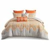 Olliix Madison Park Sateen Printed Comforter 5-Piece Set, King/California King