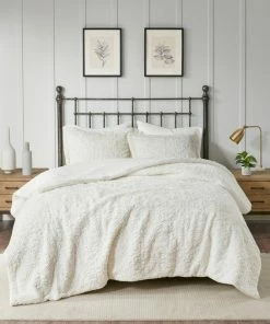 Olliix Madison Park Paisley Embroidered Long Fur Ultra Plush Comforter Mini Set, King -Bare Sales Store 1261276a0fa8a31c 1464 w800 h800 b0 p0
