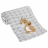 Lambs & Ivy Disney Baby THE LION KING Gray Fleece Appliqued Baby Blanket