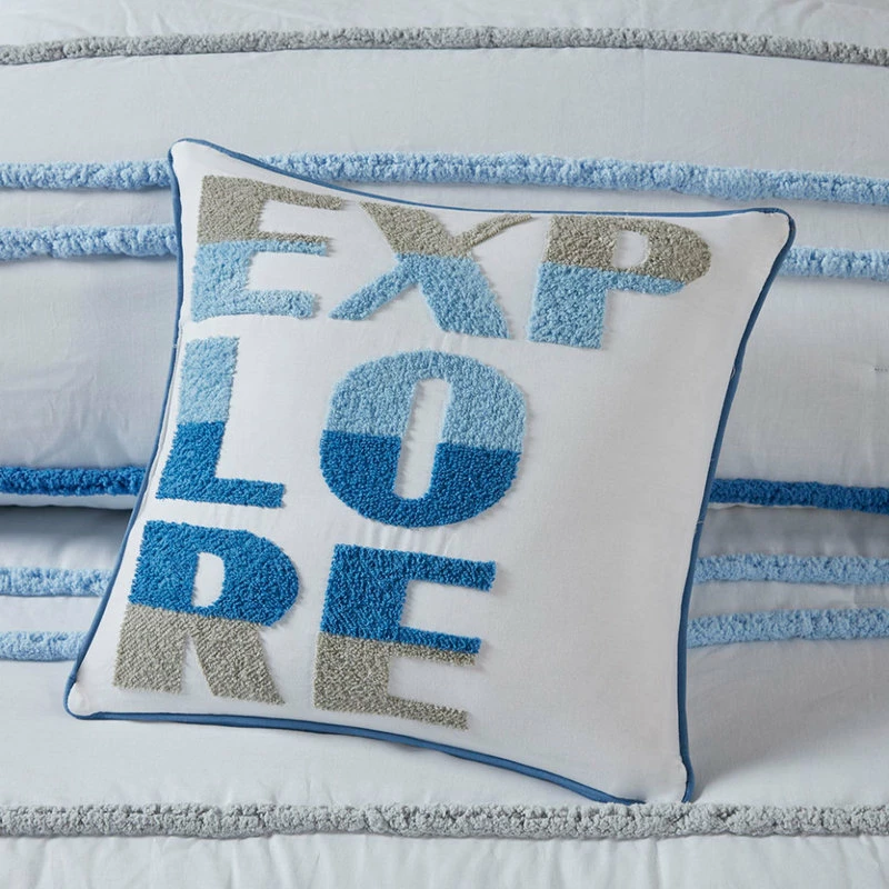 Olliix Kids Haisley Shark Explore Blue Comforter/Duvet Cover Set, Twin, Comforter 10 Olliix Kids Haisley Shark Explore Blue Comforter/Duvet Cover Set, Twin, Comforter - Image 10