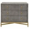 Essentials For Living Strand Shagreen 3-Drawer Nightstand