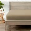 Bare Home Microfiber Fitted Sheet Deep Pocket, Taupe, Queen