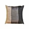 The HomeCentric Black Color Block & Pintucks 26"x26" Silk Euro Sham, Dark Secret