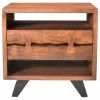 Moe's Home Collection Moe's Home Industrial Madagascar Nightstand With Brown Finish UH-1008-03