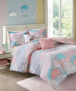 Olliix Kids Cotton Comforter/Duvet Cover/Coverlet Set, Pink, Full/Queen, Duvet Cover -Bare Sales Store 16014409016dfe55 3118 w800 h800 b0 p0