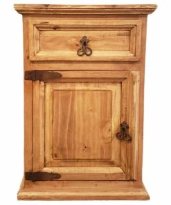Pina Elegance Traditional Rustic Nightstand, Left Side