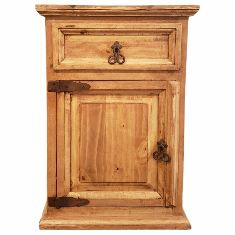 Pina Elegance Traditional Rustic Nightstand, Left Side 1 Pina Elegance Traditional Rustic Nightstand, Left Side