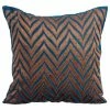 The HomeCentric Blue Decorative Euro Shams 26"x26" Velvet, Chevron Escape