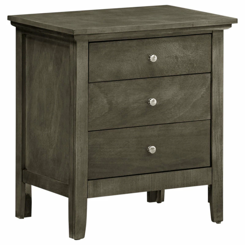 Glory Furniture Whitley 3-Drawer Nightstand, Gray 5 Glory Furniture Whitley 3-Drawer Nightstand, Gray - Image 5