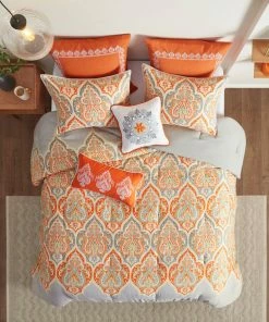 Olliix Madison Park Sateen Printed Comforter 5-Piece Set, King/California King -Bare Sales Store 19618d21005aa96a 1474 w800 h800 b0 p0
