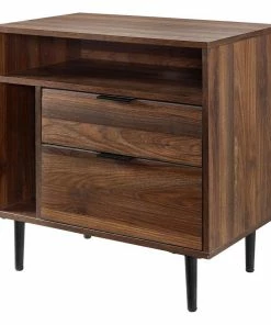 Walker Edison 25" Modern Storage Side Table - Dark Walnut -Bare Sales Store 19916c5d0dc9ebb4 3145 w800 h800 b1 p0