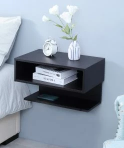 Welland Industries LLC WELLAND 24" Wall Mounted Floating Nightstand, Espresso -Bare Sales Store 1a3166490f4cafa5 6719 w800 h800 b0 p0