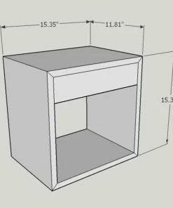 Woodek Design Floating Nightstsand Cubic Hugo With Drawer, Black Birch -Bare Sales Store 1b5166730f31746d 1806 w800 h800 b0 p0