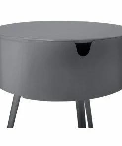 Meridian Furniture Bali Metal Side Table/Nightstand, Gray -Bare Sales Store 1d51d55a0274123f 4534 w800 h800 b1 p0
