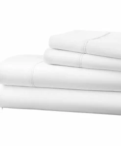 Ienjoy Home Becky Cameron Premium Ultra Soft Luxury 4-Piece Bed Sheet Set, Queen, White