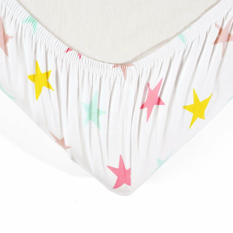 Lush Decor Baby Unicorn Heart Rainbow Star Organic Cotton Fitted Crib Sheet Multi 2Pk 28x52x9 7 Lush Decor Baby Unicorn Heart Rainbow Star Organic Cotton Fitted Crib Sheet Multi 2Pk 28x52x9 - Image 7