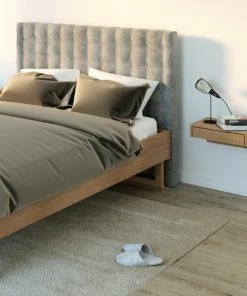 Woodek Design Bo Floating Bedside Table, Wall Hanging, Wooden Nightstand With Drawer, Oak -Bare Sales Store 1e6137db0e2b0fe0 3438 w800 h800 b0 p0