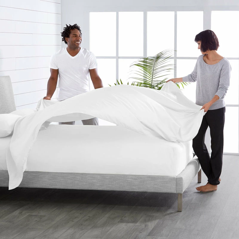 Bare Home Flat Top Sheets - Multi-Pack, White, Full, Set Of 2 3 Bare Home Flat Top Sheets - Multi-Pack, White, Full, Set Of 2 - Image 3