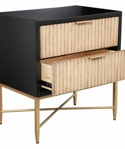 Origins By Alpine Larsen 2 Drawer Nightstand In Black -Bare Sales Store 1fa182d301763675 4537 w800 h800 b1 p0