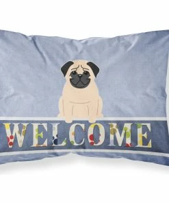 The-store Pug Fawn Welcome Fabric Standard Pillowcase