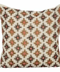 The HomeCentric Ivory Decorative Euro Shams 26"x26" Silk, Modern Revival