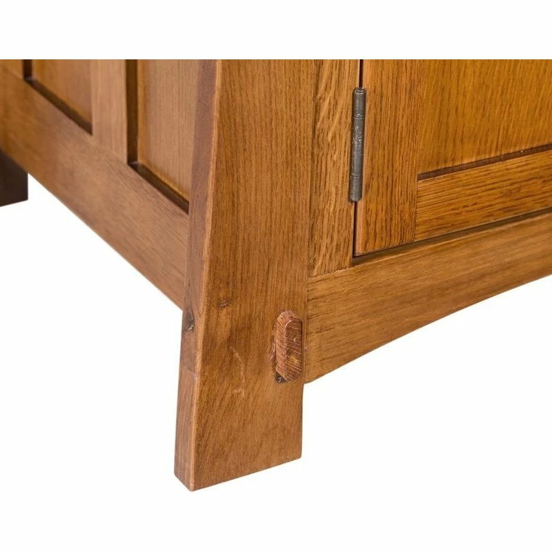 Crafters And Weavers Mission Quarter Sawn Oak 2-Door 1-Drawer Nightstand 5 Crafters And Weavers Mission Quarter Sawn Oak 2-Door 1-Drawer Nightstand - Image 5