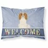 The-store Cavalier Spaniel Welcome Fabric Standard Pillowcase