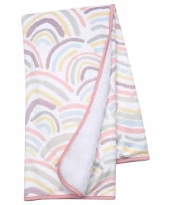 Lambs & Ivy Signature Rainbow Minky/Sherpa Soft Fleece Baby Blanket