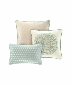 Olliix Madison Park Jacquard 7-Piece Comforter Set With Flange, Mint, Queen -Bare Sales Store 2641cc1c01bd04c9 9395 w800 h800 b1 p0