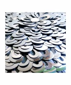 The HomeCentric 3D Textured Sequins Flower 26"x26" Art Silk Silver Euro Sham, Metallic Floral -Bare Sales Store 2711399a05160748 1786 w800 h800 b0 p0