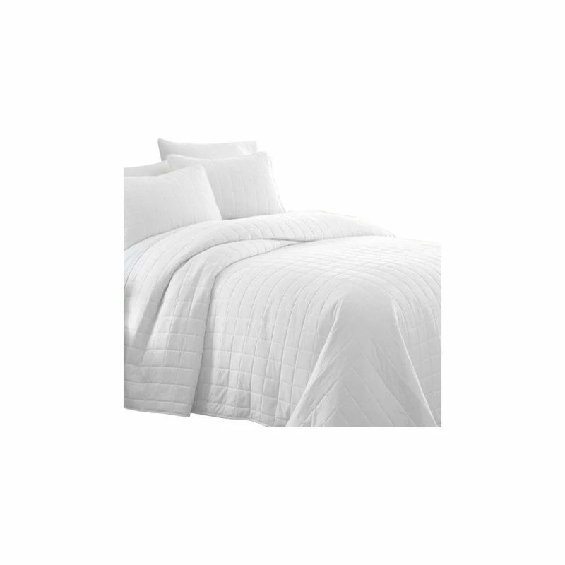 Ienjoy Home Becky Cameron Premium Ultra Soft Square Pattern Quilted Coverlet Set, White, Kin 2 Ienjoy Home Becky Cameron Premium Ultra Soft Square Pattern Quilted Coverlet Set, White, Kin - Image 2