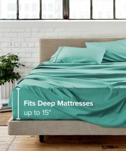 Bare Home Full XL 1800 Microfiber Sheet Set, Turquoise 8 Bare Home Full XL 1800 Microfiber Sheet Set, Turquoise -Bare Sales Store 2a419aa9024db27b 9486 w800 h800 b0 p0