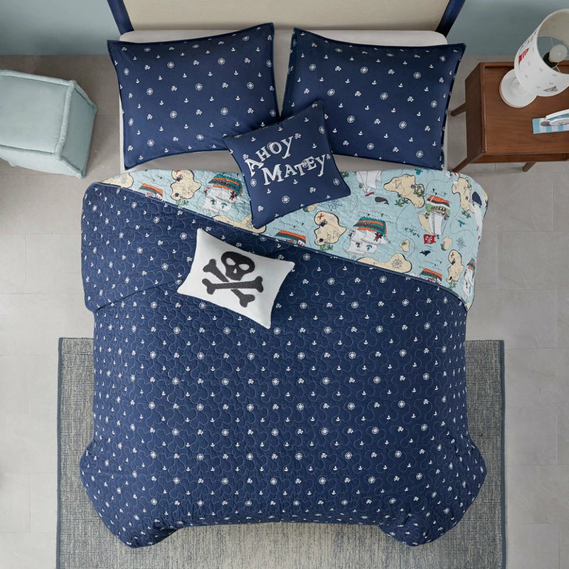 Olliix Kids Pirate Adventure Comforter/Coverlet Set With Dec Pillows, Twin 6 Olliix Kids Pirate Adventure Comforter/Coverlet Set With Dec Pillows, Twin - Image 6
