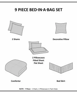 Olliix Madison Park Microfiber Printed 7-Piece Comforter Set, King -Bare Sales Store 2a71af360226c124 7526 w800 h800 b1 p0