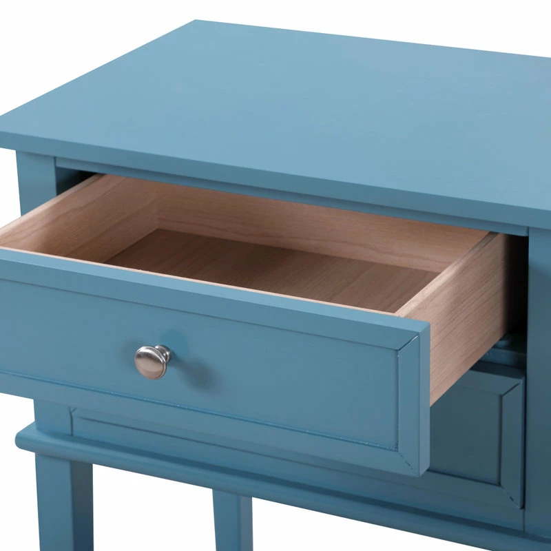 Glory Furniture Newton Two Drawer Nightstand, Blue 4 Glory Furniture Newton Two Drawer Nightstand, Blue - Image 4
